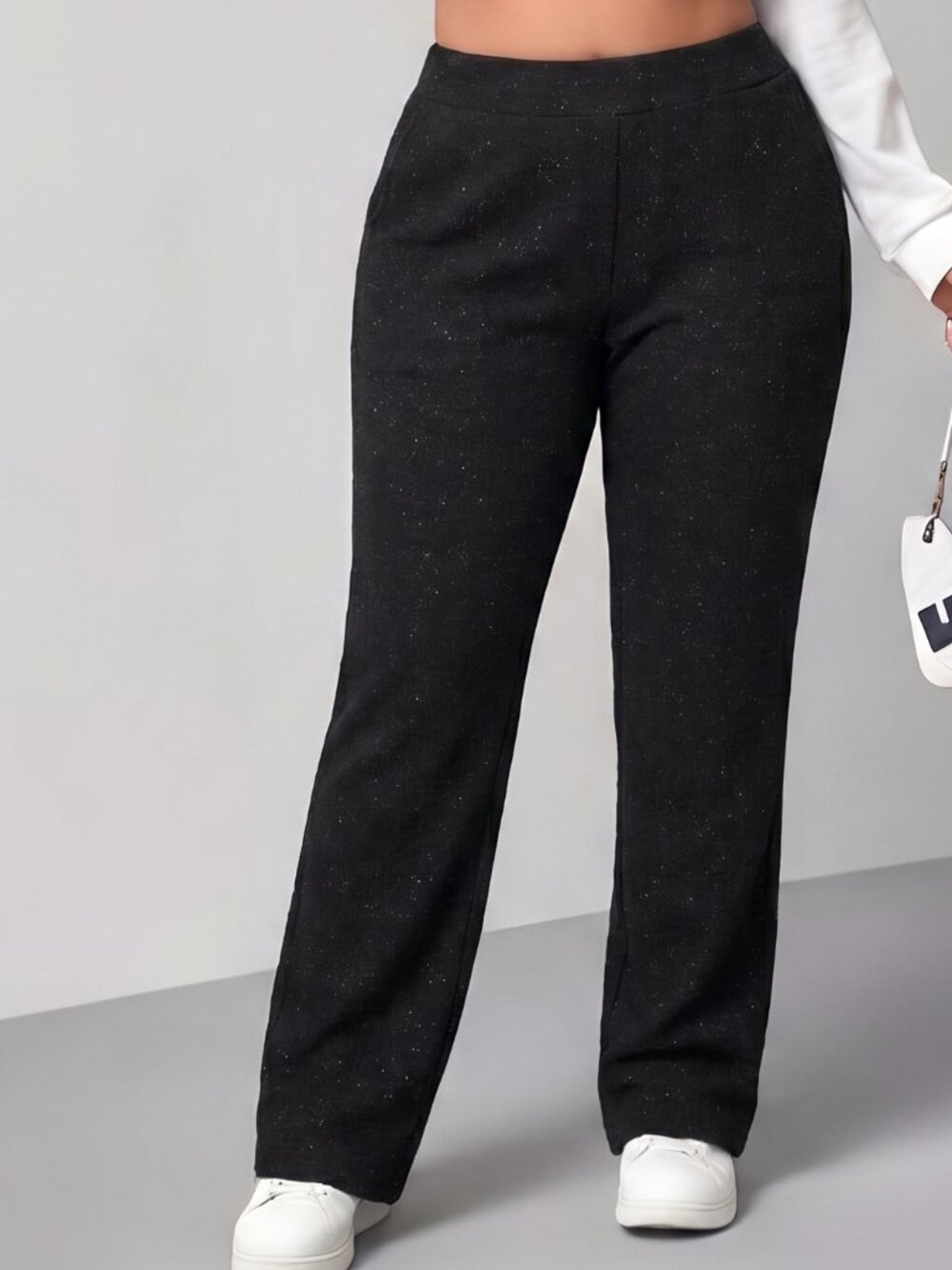 Habitat Cotton Lux Speckled Pull On Knit Pants